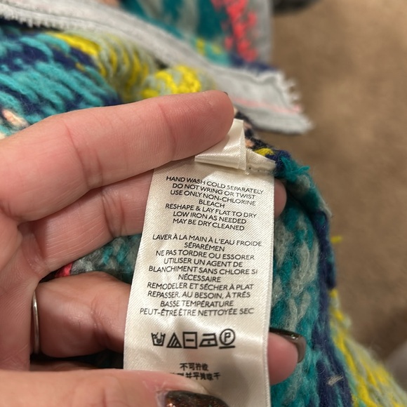 BNWT All my Love Cardi by Free People, Rainbow combo, size Small - Picture 11 of 11